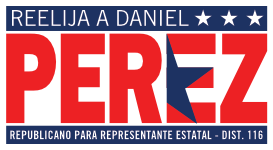 Daniel Pérez,  Republicano, para Representante Estatal, Distrito 116 Logo